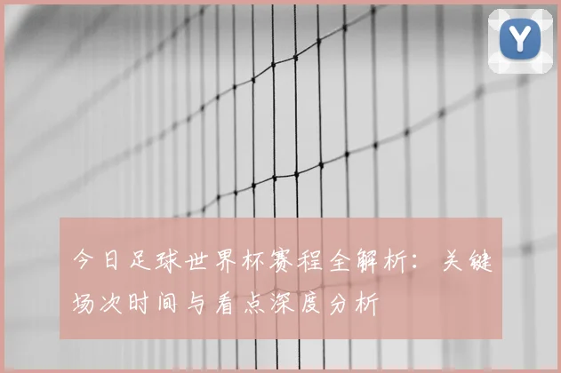 今日足球世界杯赛程全解析：关键场次时间与看点深度分析